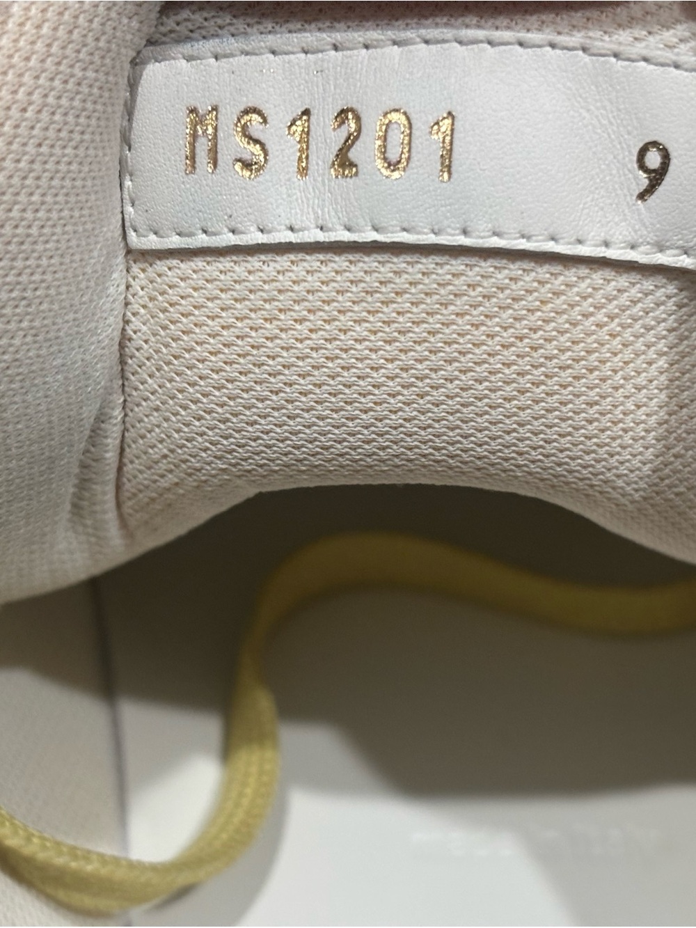 Louis Vuitton White Sneakers with Green & Yellow Floral Detail - Picture 9 of 12